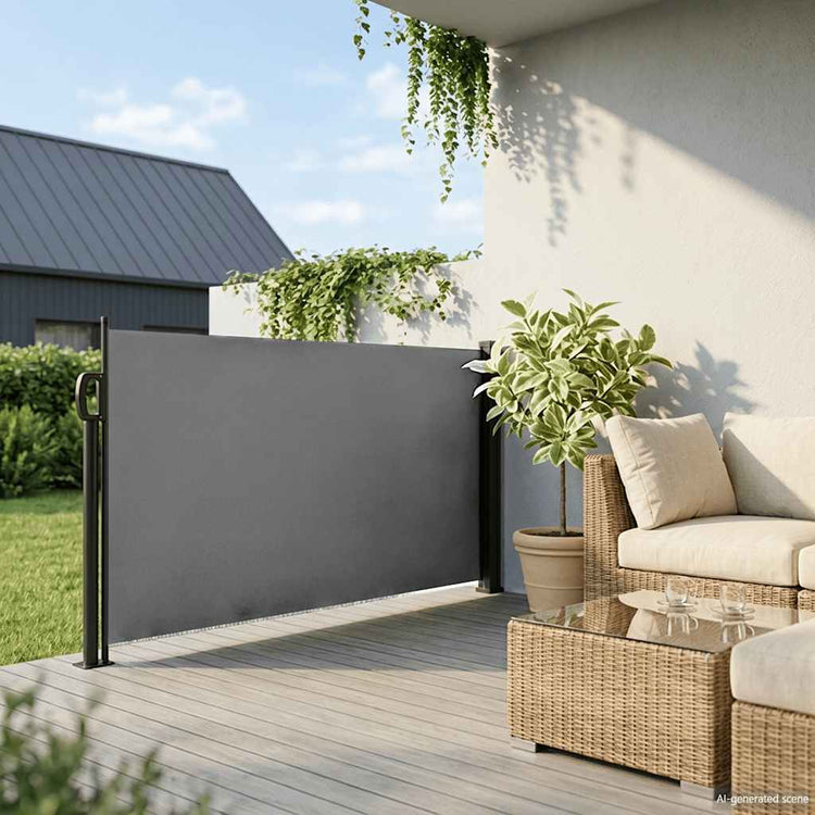 Vidaxl uitschuifbaar zijluifel antraciet 120x600 cm