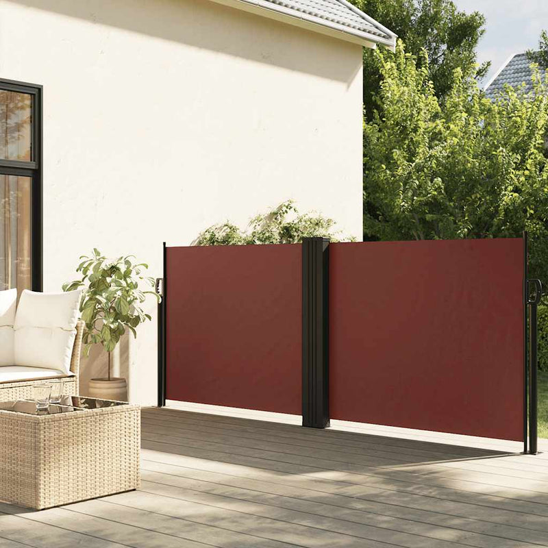 Vidaxl windscherm uittrekbaar 120x600 cm bruin
