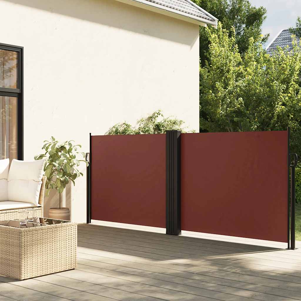 Vidaxl windscherm uittrekbaar 100x1000 cm bruin