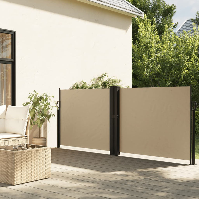 Vidaxl windscherm uittrekbaar 100x1000 cm beige