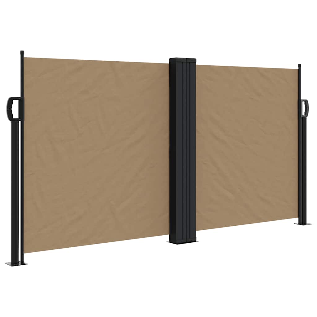 Vidaxl windscherm uittrekbaar 120x1200 cm taupe