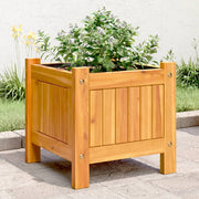 Vidaxl plantenbak met voering 31x31x30 cm massief acaciahout - afbeelding 1