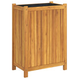 Vidaxl plantenbak met voering 54x31x75 cm massief acaciahout - afbeelding 2
