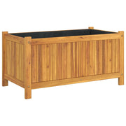 Vidaxl plantenbak met voering 80x42x40 cm massief acaciahout - afbeelding 2
