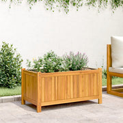 Vidaxl plantenbak met voering 80x42x40 cm massief acaciahout - afbeelding 3