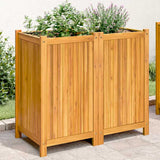 Vidaxl plantenbak met voering 84x42x75 cm massief acaciahout - afbeelding 1