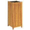 Vidaxl plantenbak met voering 42x42x100 cm massief acaciahout