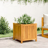 Vidaxl plantenbak met voering 50x50x50 cm massief acaciahout
