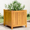 Vidaxl plantenbak met voering 50x50x50 cm massief acaciahout
