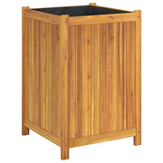 Vidaxl plantenbak met voering 50x50x75 cm massief acaciahout - afbeelding 2
