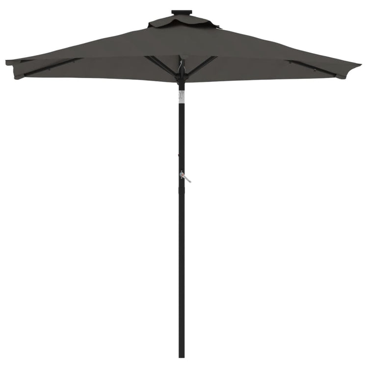 Vidaxl parasol met stalen paal 225x225x212 cm antracietkleurig