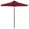 Vidaxl parasol met stalen paal 225x225x212 cm bordeauxrood