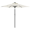 Vidaxl parasol met led's en stalen paal 225x225x212 cm wit