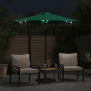 Vidaxl parasol met led's en stalen paal 225x225x212 cm groen - afbeelding 3