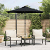 Vidaxl parasol met led's en stalen paal 225x225x212 cm zwart