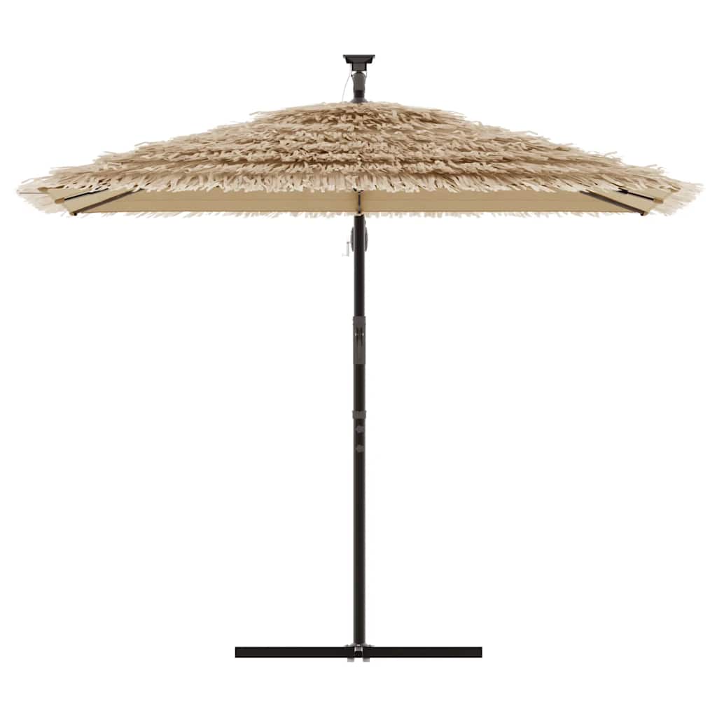 Vidaxl parasol met stalen paal 246x246x230 cm bruin