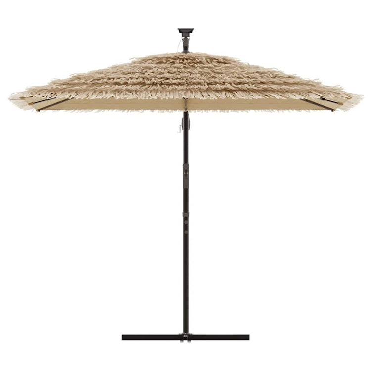 Vidaxl parasol met stalen paal 246x246x230 cm bruin