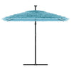 Vidaxl parasol met stalen paal 246x246x230 cm blauw
