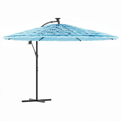 Vidaxl parasol met stalen paal 269x269x235 cm blauw