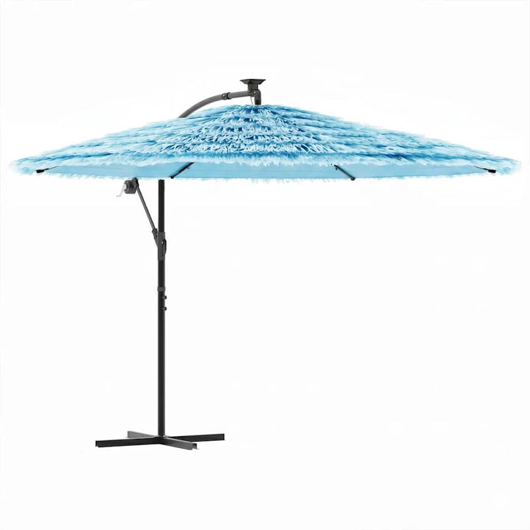 Vidaxl parasol met stalen paal 269x269x235 cm blauw