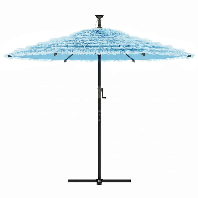 Vidaxl parasol met stalen paal 269x269x235 cm blauw