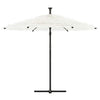 Vidaxl parasol met stalen paal 269x269x235 cm wit