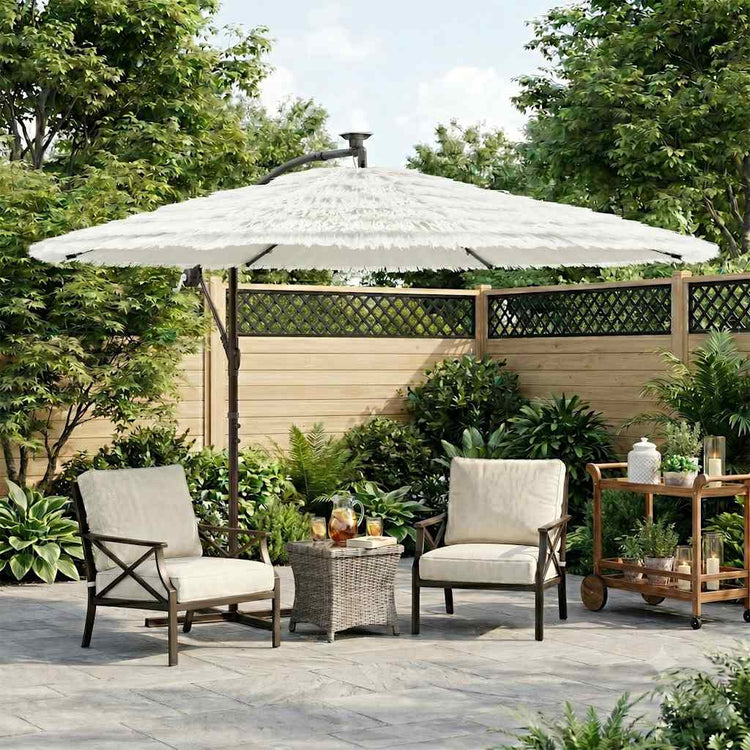 Vidaxl parasol met stalen paal 269x269x235 cm wit