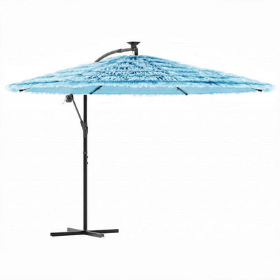 Vidaxl parasol met stalen paal 290x290x238 cm blauw