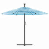 Vidaxl parasol met stalen paal 290x290x238 cm blauw