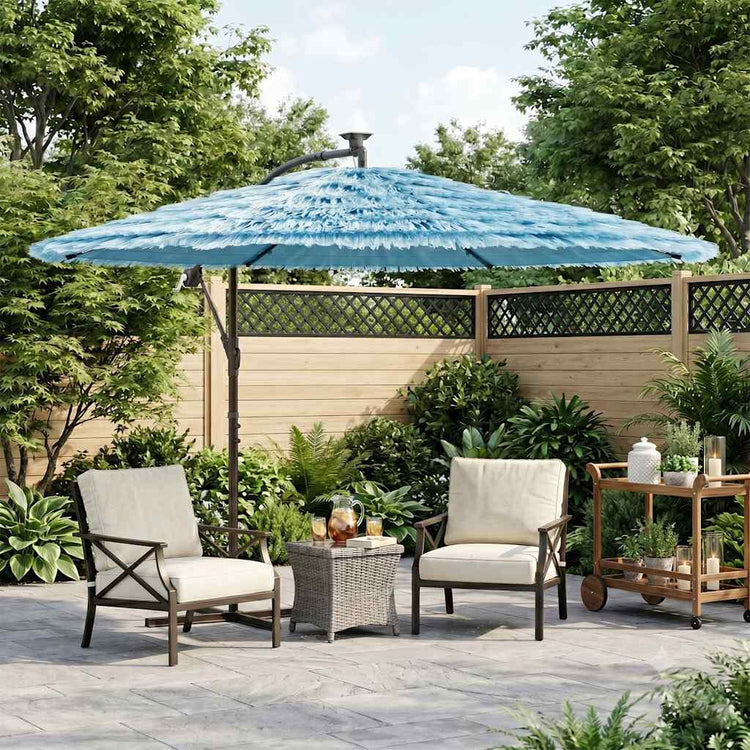 Vidaxl parasol met stalen paal 290x290x238 cm blauw