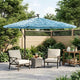 Vidaxl parasol met stalen paal 290x290x238 cm blauw