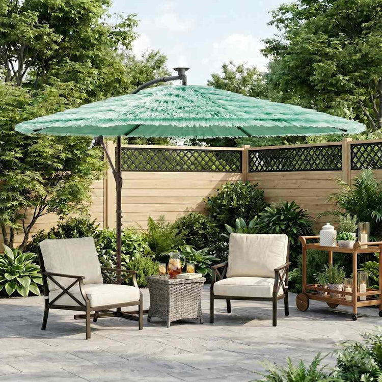 Vidaxl parasol met stalen paal 290x290x238 cm groen