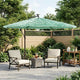 Vidaxl parasol met stalen paal 290x290x238 cm groen