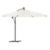 Vidaxl parasol met stalen paal 290x290x238 cm wit