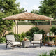 Vidaxl parasol met led's en stalen paal 269x269x235 cm bruin