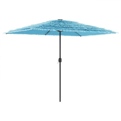 Vidaxl parasol met stalen paal 300x200x250 cm blauw