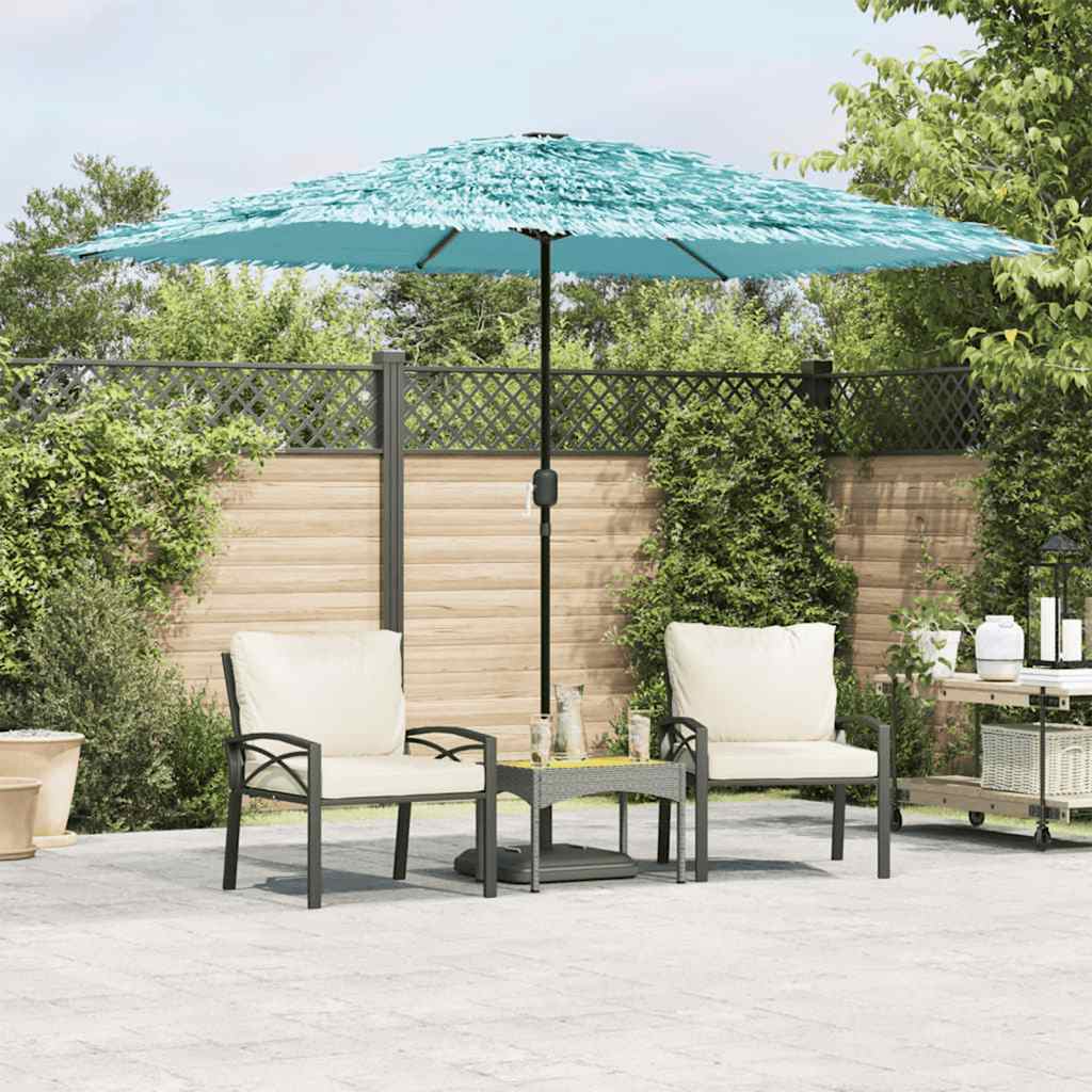 Vidaxl parasol met stalen paal 300x200x250 cm blauw