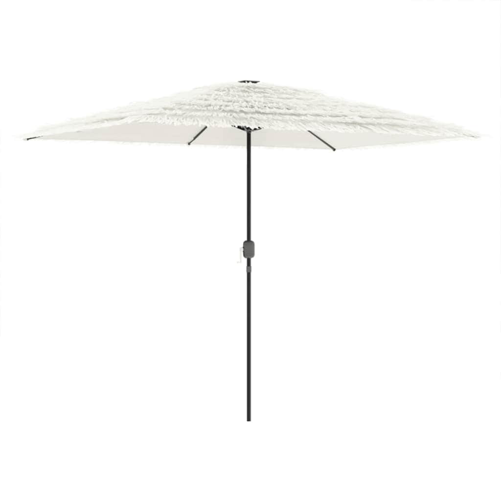 Vidaxl parasol met stalen paal 300x200x250 cm wit
