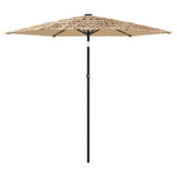 Vidaxl parasol met stalen paal 223x223x213 cm bruin - afbeelding 2