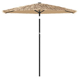Vidaxl parasol met stalen paal 223x223x213 cm bruin - afbeelding 3