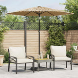 Vidaxl parasol met stalen paal 223x223x213 cm bruin - afbeelding 1