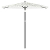 Vidaxl parasol met stalen paal 223x223x213 cm wit