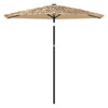 Vidaxl parasol met stalen paal 268x268x226 cm bruin