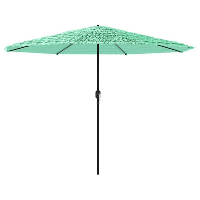 Vidaxl parasol met stalen paal 388x388x248 cm groen