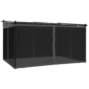 Vidaxl prieel met zijwanden van gaas 4x3 m staal antracietkleurig - afbeelding 2