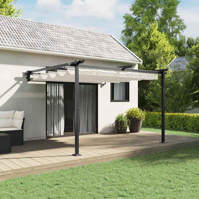 Vidaxl paviljoen 300 x 300 x 200 cm crèmekleurig polyester