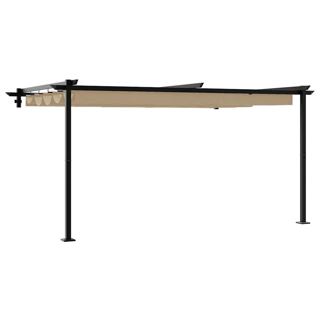 Vidaxl prieel taupe 400 x 300 x 200 cm polyester