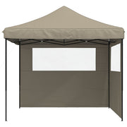 Vidaxl partytent inklapbaar pop-up met 2 zijwanden taupe - afbeelding 3