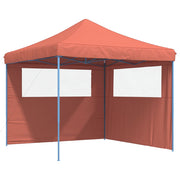 Vidaxl partytent inklapbaar pop-up met 2 zijwanden terracottakleurig - afbeelding 2