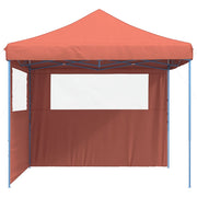 Vidaxl partytent inklapbaar pop-up met 2 zijwanden terracottakleurig - afbeelding 3